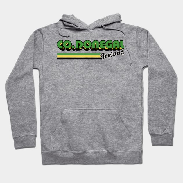 County Donegal / Irish Retro County Pride Design Hoodie by feck!